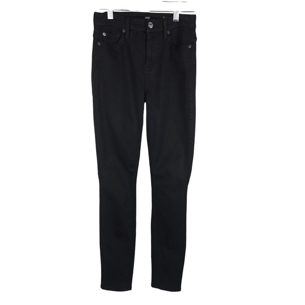 7 For All Mankind Black High Waisted Skinny Women's Jeans  24